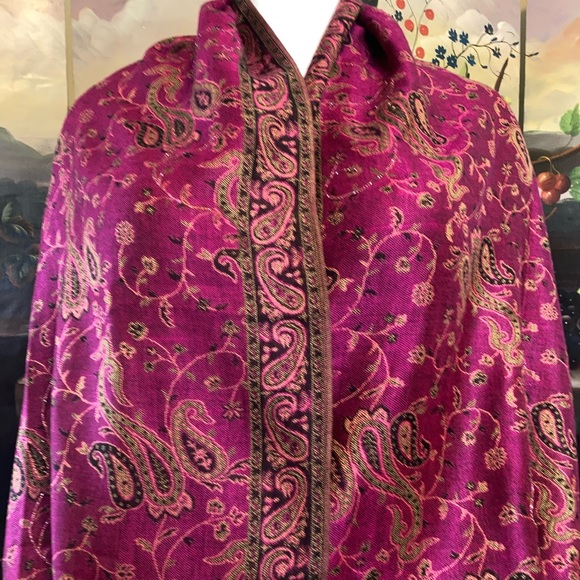 New imported Couture Pashmina Scarf embellished with sparkle. - Picture 9 of 10